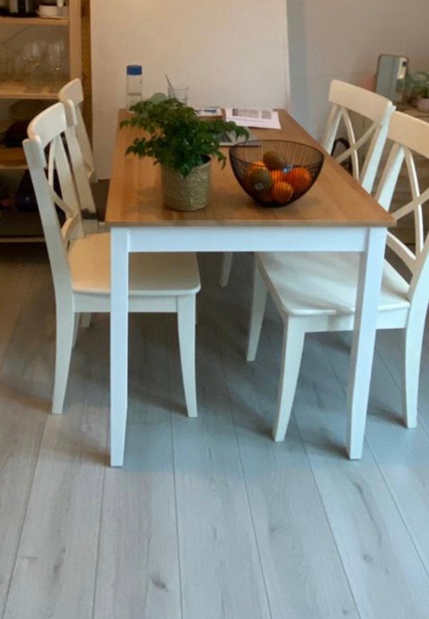 IKEA Lerhamn eettafel, Ophalen, 100 tot 150 cm, 50 tot 100 cm, Zo goed als nieuw