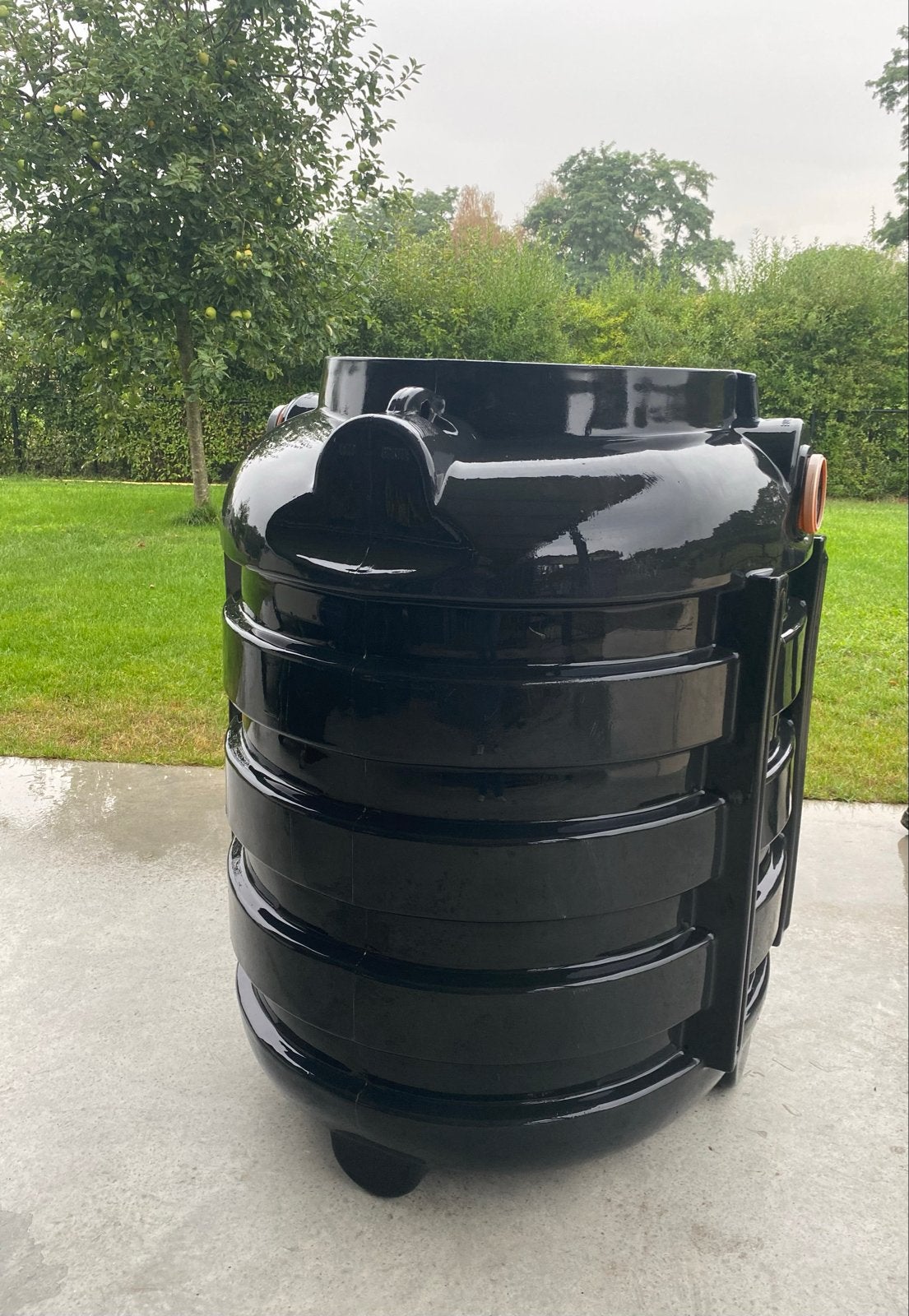Zwarte kunststof watertank - 1000 liter, Tuin en Terras, 150 liter of meer, Ophalen, Zo goed als nieuw, Kunststof