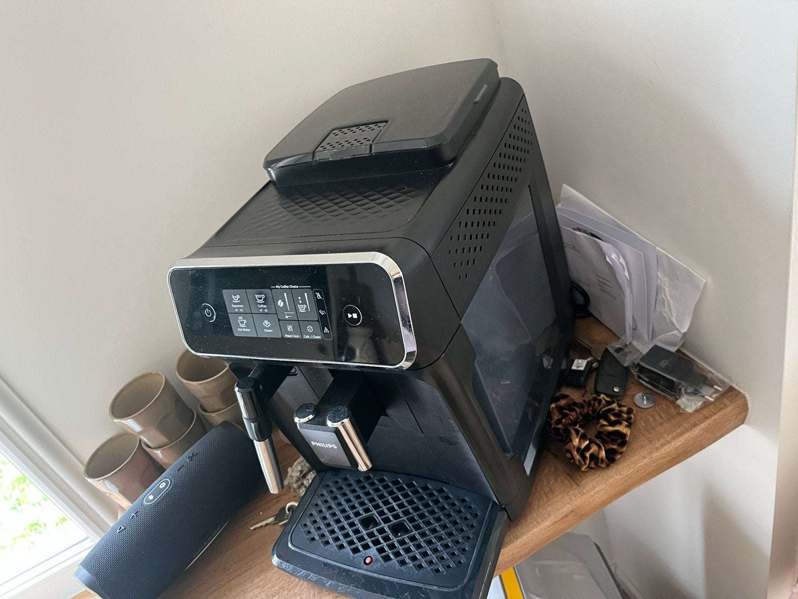 Philips volautomatische espressomachine, Ophalen of Verzenden, Gebruikt, Espresso apparaat, Koffiebonen