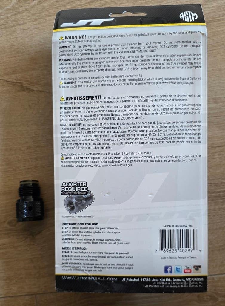 4x CO2 patronen voor paintballmarker - 90 gram, Ophalen of Verzenden, Nieuw