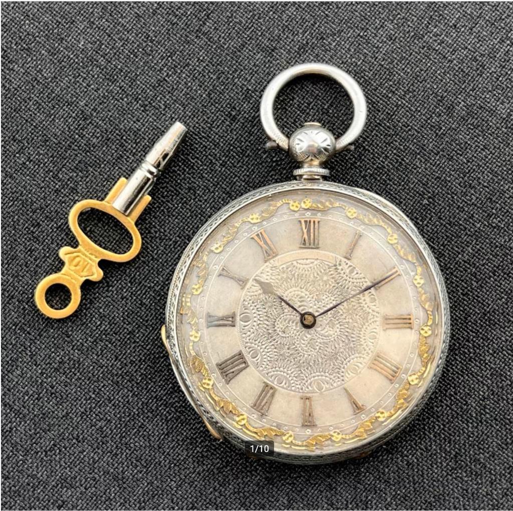 Nordman Genève Zakhorloge, ca. 1846, Huis en Inrichting, Woonaccessoires | Klokken, Ophalen of Verzenden, Gebruikt, Wandklok