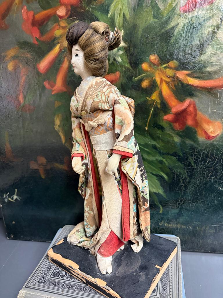 Antieke Japanse Geisha Pop in Kimono, Ophalen of Verzenden, Gebruikt, Pop