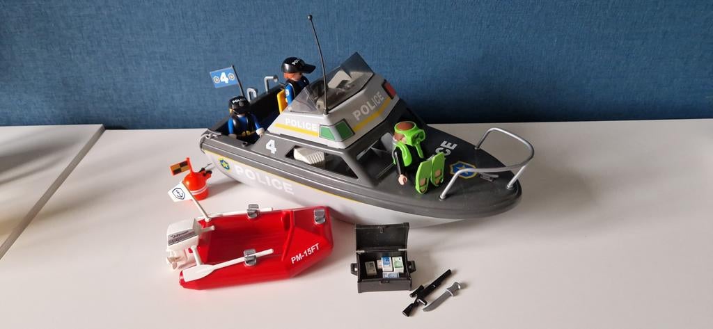 Playmobil politieboot 4429, Ophalen of Verzenden, Gebruikt, Jongen of Meisje