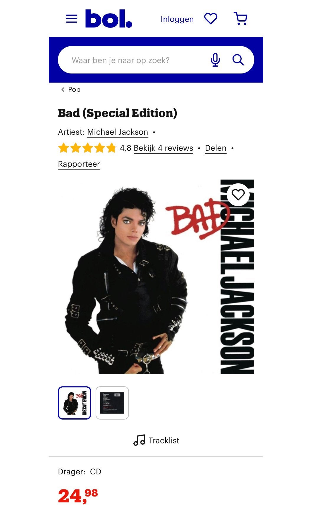 Michael Jackson - Bad (Special Edition) CD Nieuw & Verzegeld, Ophalen of Verzenden, Nieuw in verpakking, Pop, Verzamelalbum