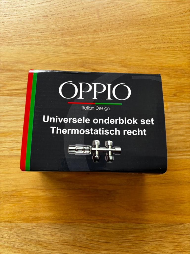 OPPIO Universele onderblok set Thermostatisch recht, Ophalen, Slimme thermostaat, Nieuw