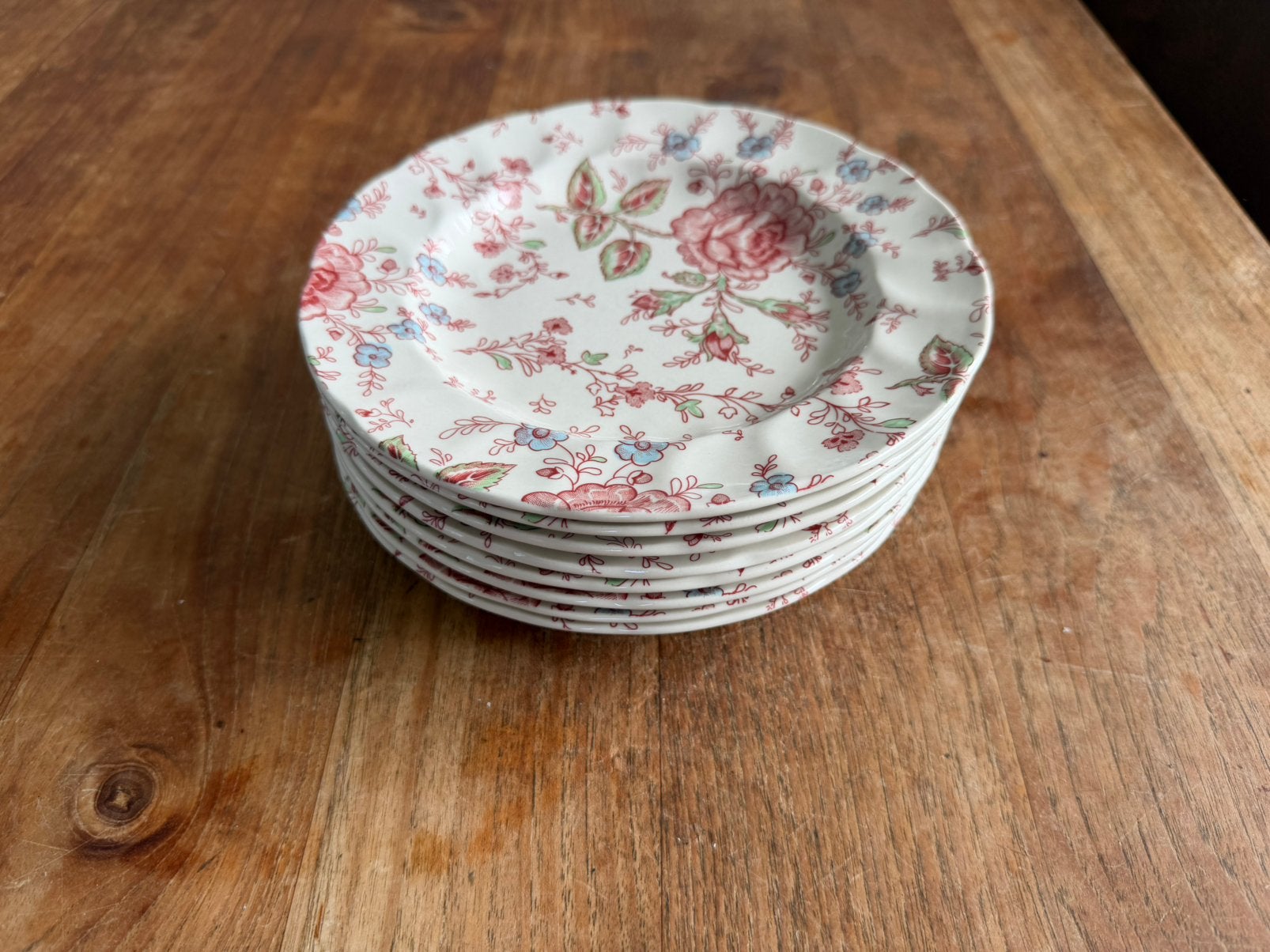 Johnson brothers rose chintz 8 ontbijtborden 20cm, Ophalen of Verzenden