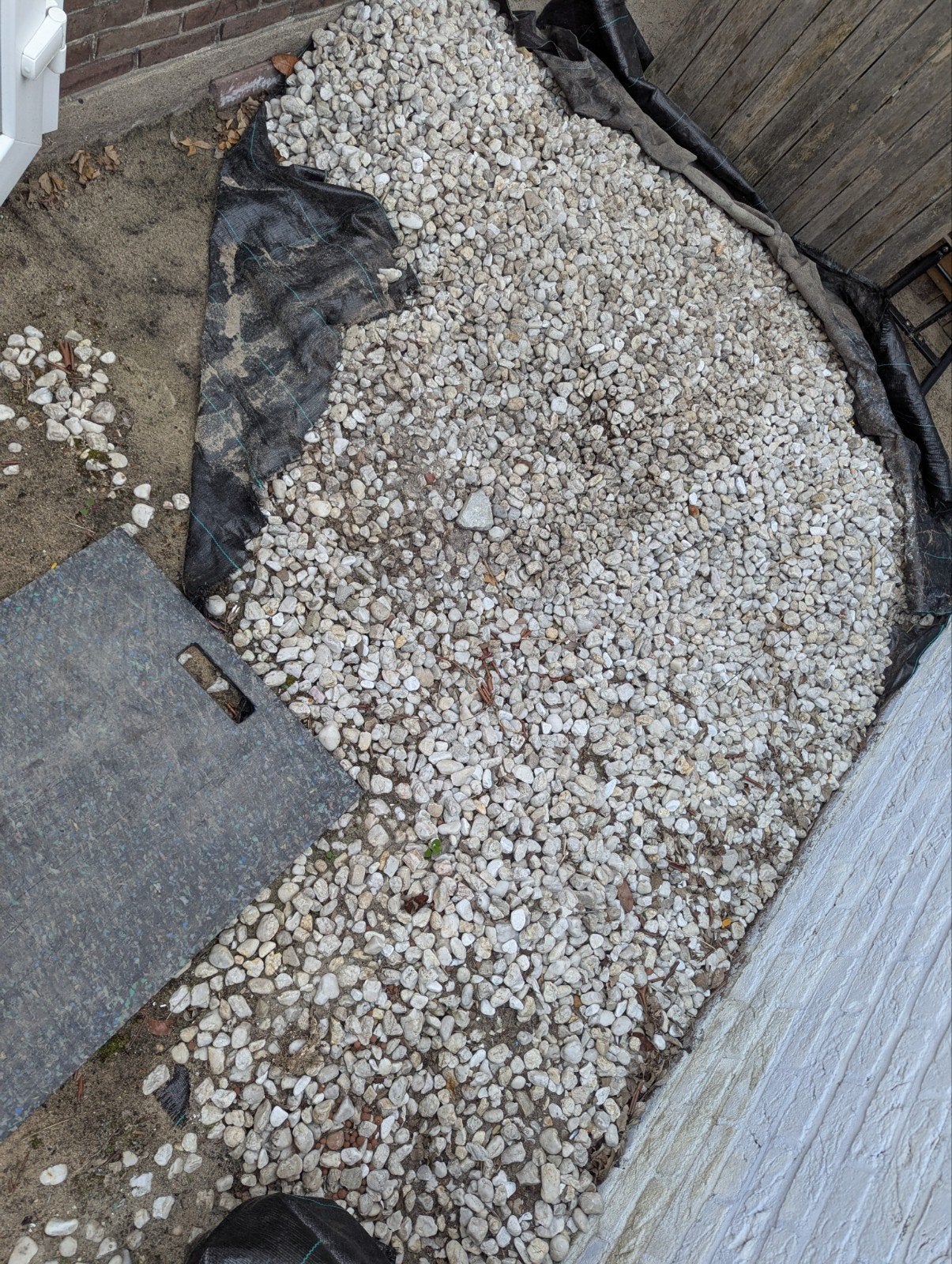 Witte siergrind voor tuin of oprit, Tuin en Terras, Grind, Keien en Split, Ophalen, Gebruikt, Wit, Grind