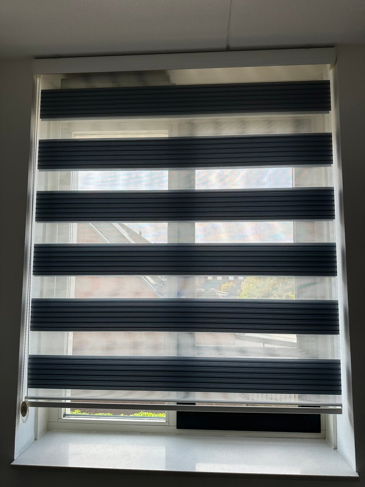 Duo Rolgordijn Blauw, Ophalen, Blauw, 50 tot 100 cm, Zo goed als nieuw