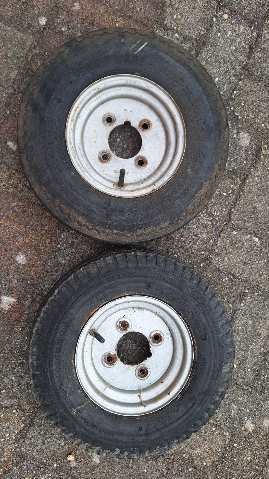 Trailer velg met band 2x Boottrailer aanhanger 8 inch, Auto diversen, Aanhangwagen-onderdelen, Ophalen