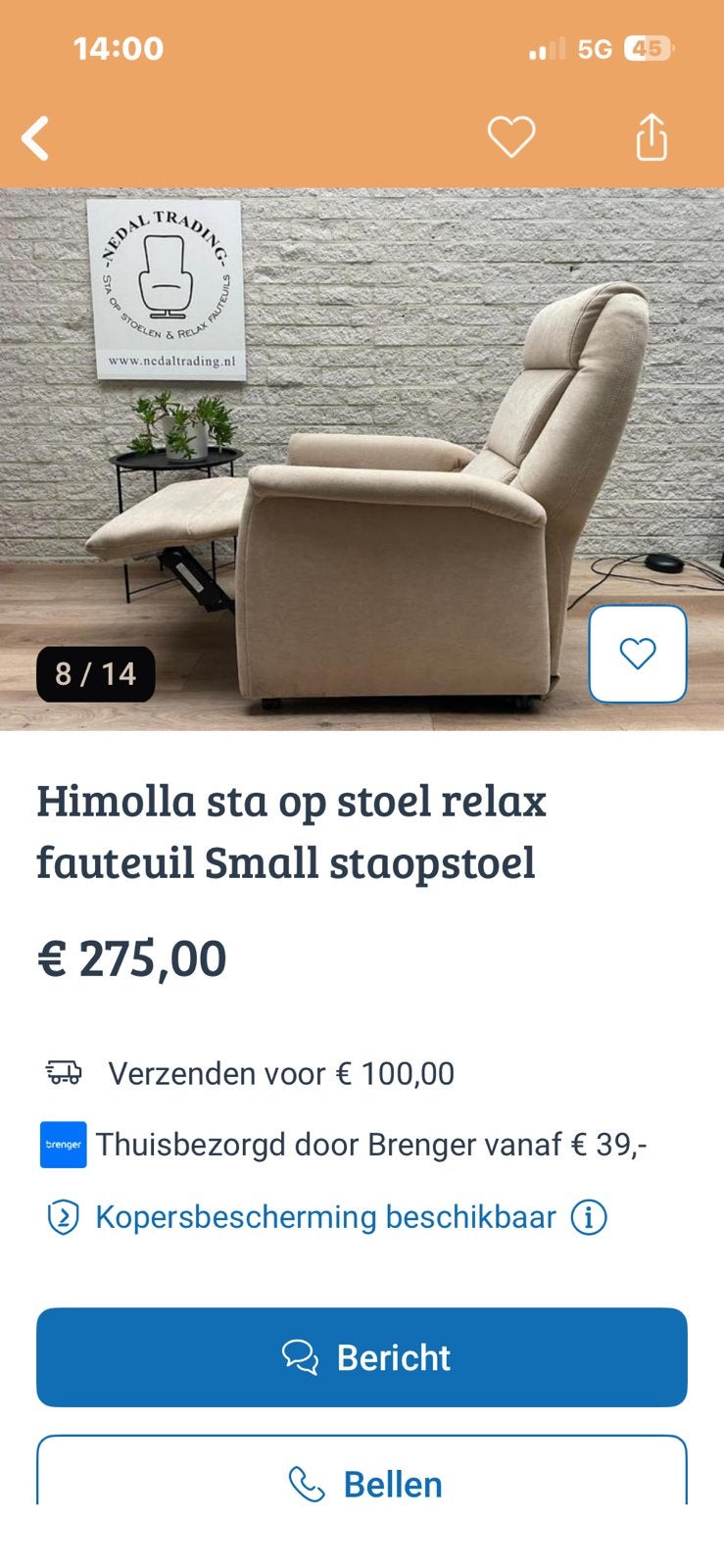 Staopstoel, Ophalen, Zo goed als nieuw, 75 tot 100 cm