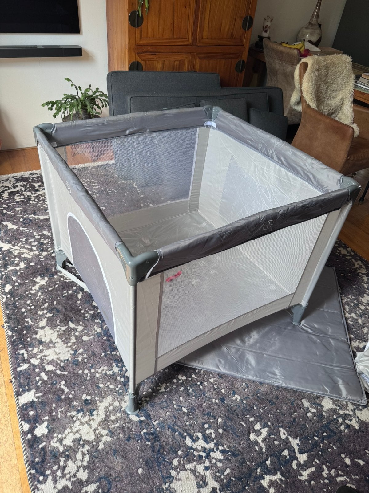 Ding baby inklapbare box, Kinderen en Baby's, Boxen, Ophalen, Zo goed als nieuw, Vierkant, In hoogte verstelbaar