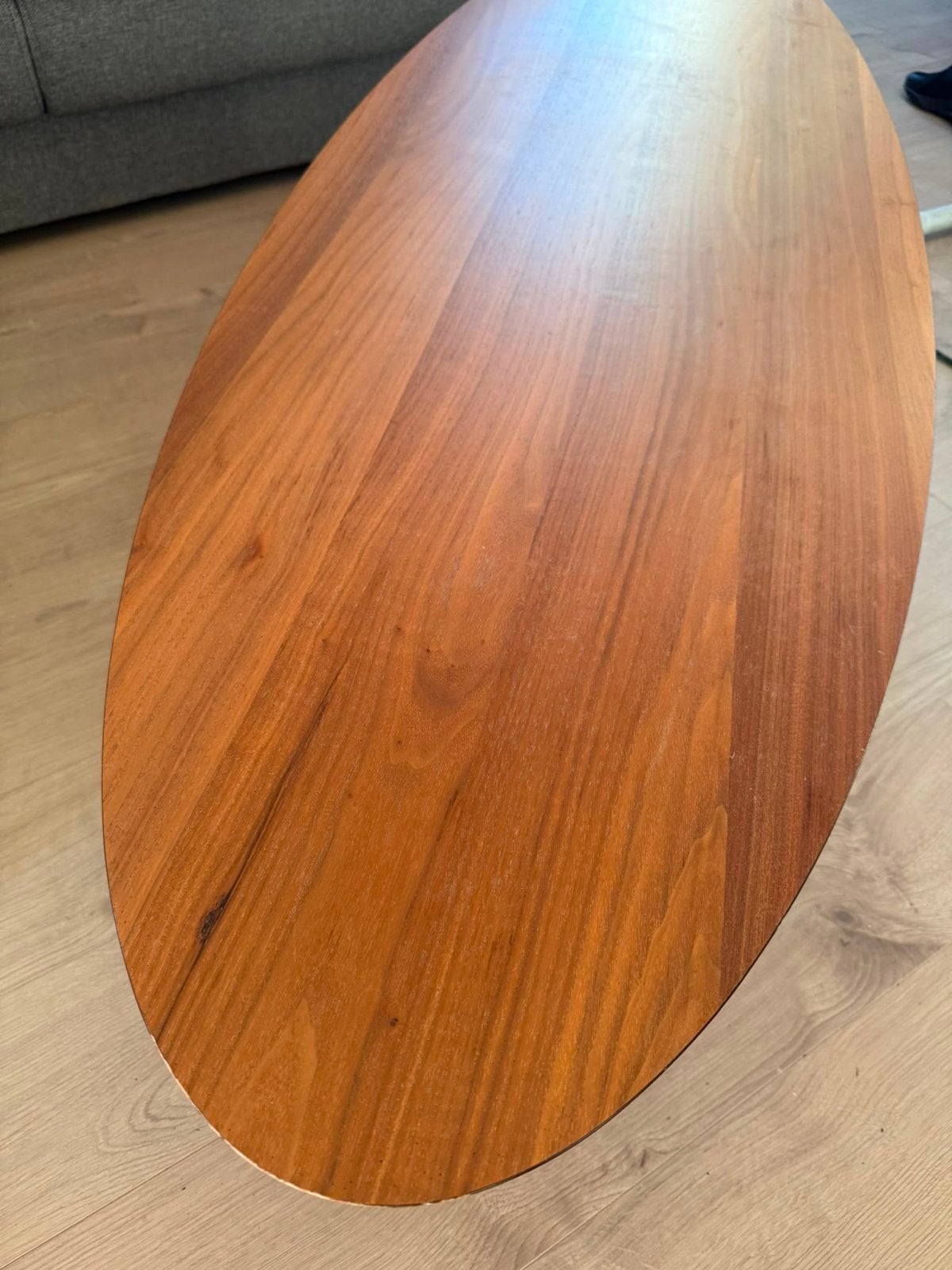 IKEA Stockholm salontafel - Ovaal, Teakhout, Huis en Inrichting, Tafels | Salontafels, Ophalen, Gebruikt, 100 tot 150 cm, Teakhout