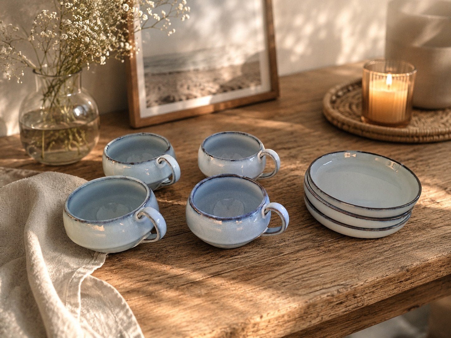 Pascalle Naessens Servies Delen - 4 Kopjes, 3 Kleine Bordjes, Huis en Inrichting, Keuken | Servies, Overige merken, Keramiek, Nieuw