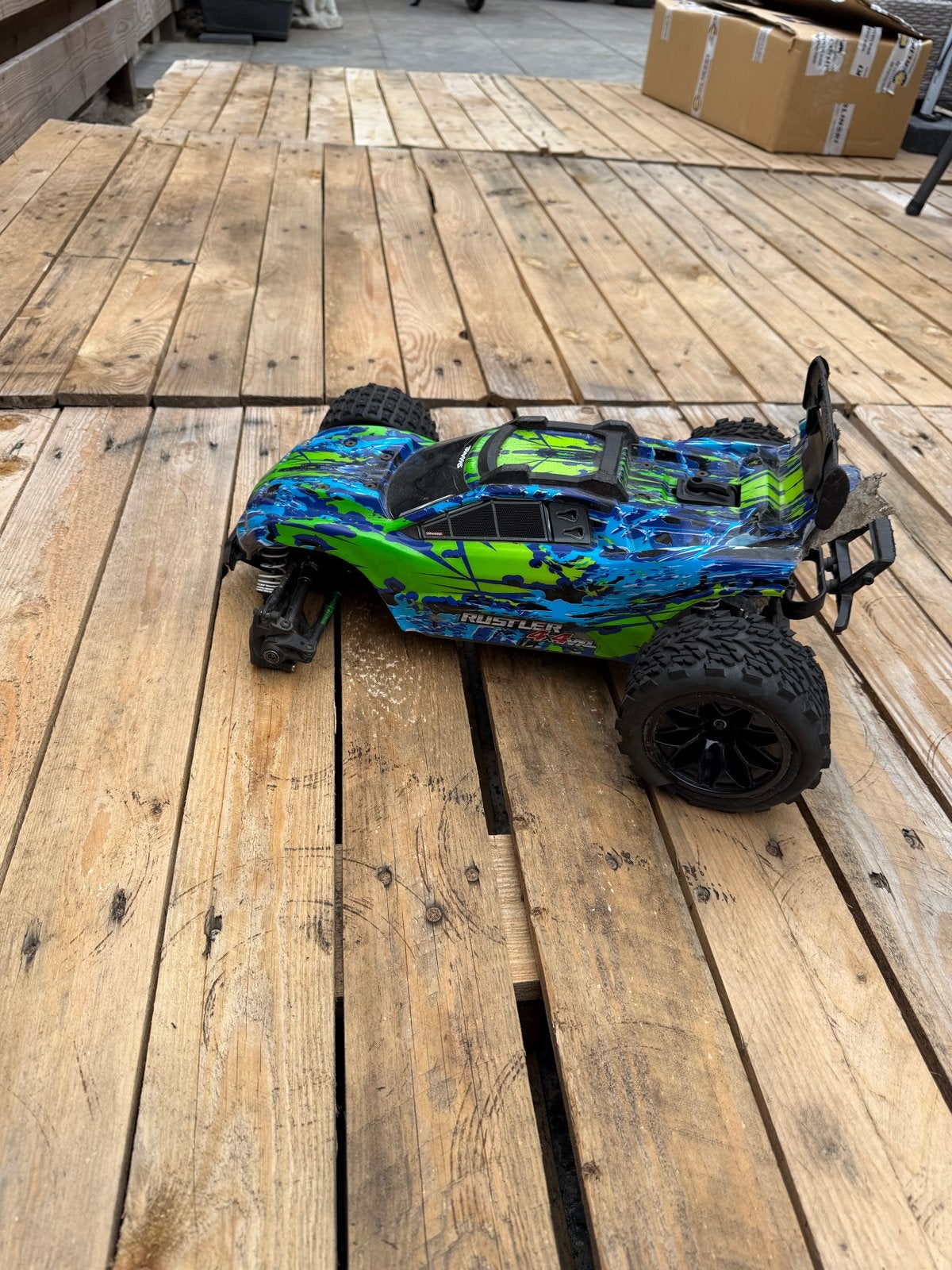 Traxxas Rustler 4x4 VXL RC Auto - Krachtige Offroad Sensatie, Elektro, Gebruikt, Auto offroad, Ophalen of Verzenden