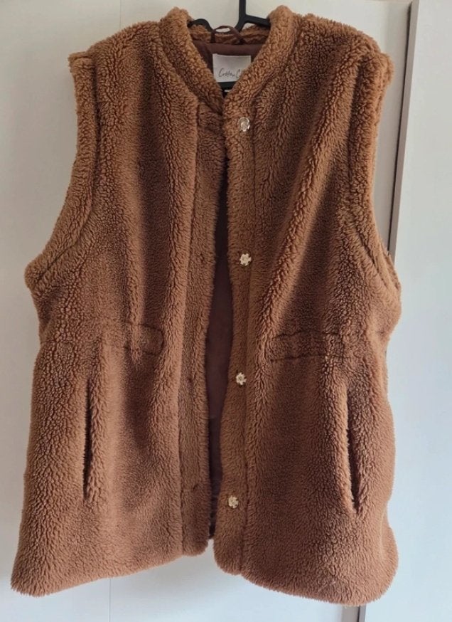 Cotton Club | maat M / L | bruine teddy bodywarmer, Maat 38/40 (M), Bruin, Ophalen of Verzenden, Zo goed als nieuw