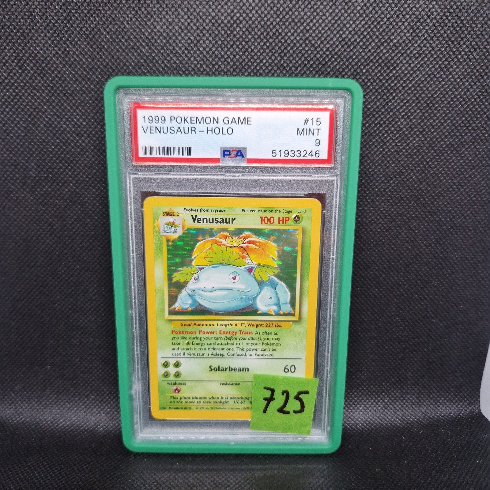 Venusaur Holo Base Set PSA 9, Ophalen of Verzenden, Zo goed als nieuw