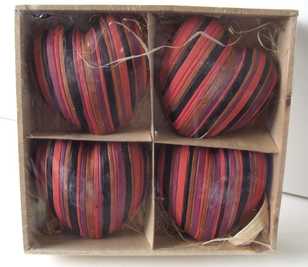 HARTEN VAN AARDEWERK 10 CM GESTREEPT BOL NIEUW, -, -, Nieuw, Ophalen of Verzenden