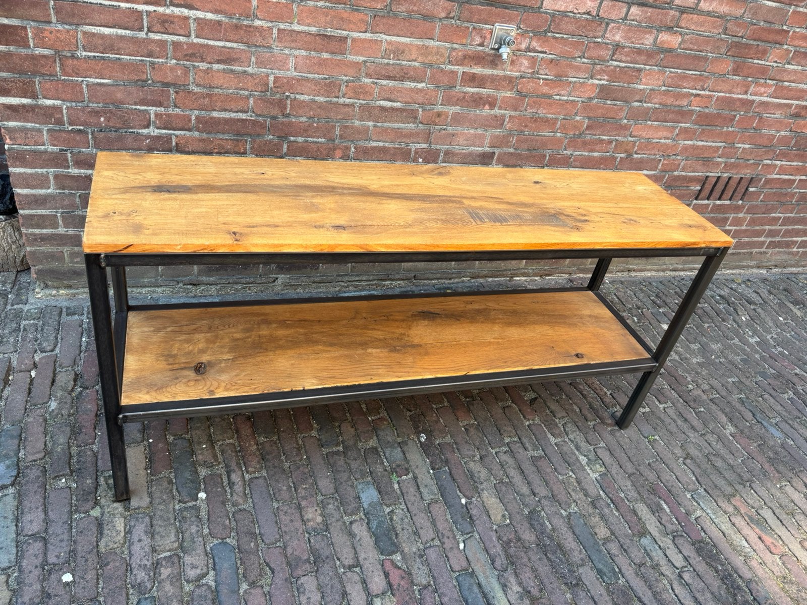 INDUSTRIEEL TV MEUBEL, Ophalen, Zo goed als nieuw, Minder dan 100 cm, Metaal