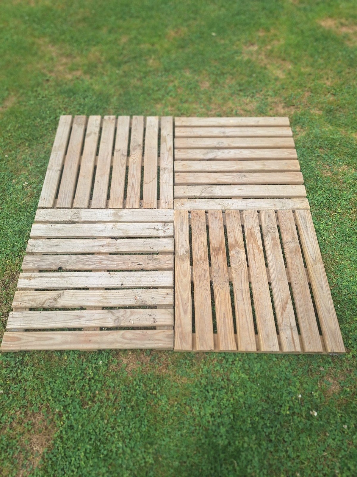 Vlonderplanken tegels 50x50cm, Ophalen, Zo goed als nieuw, Hout