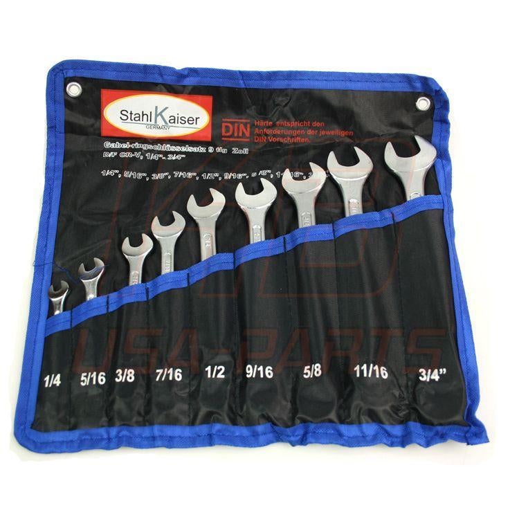 9-delige steeksleutel set inch maten (1/4 t/m 3/4) – Nieuw, Ophalen of Verzenden, Nieuw