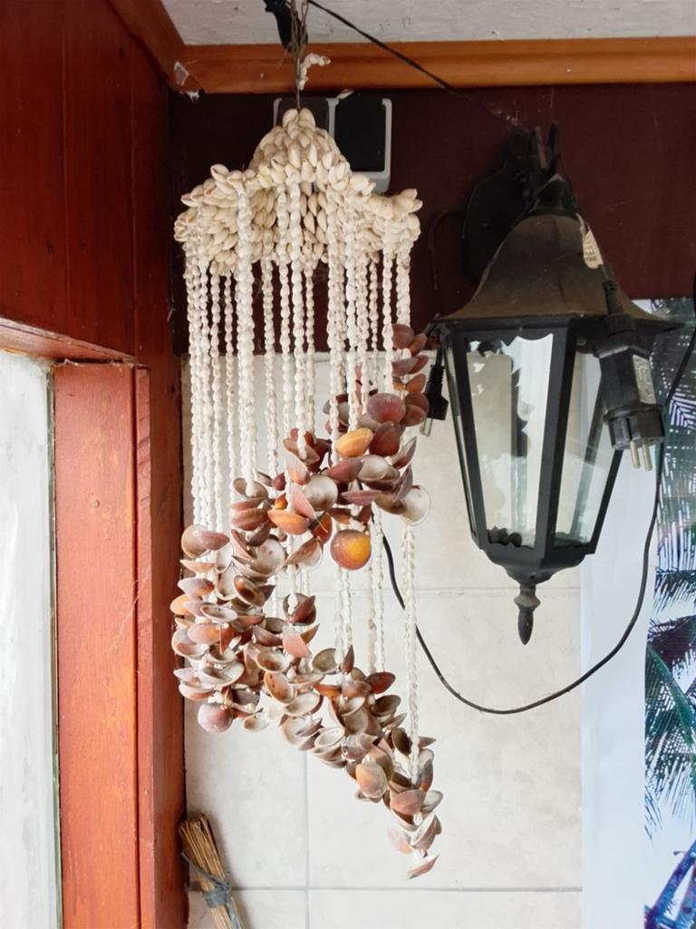Unieke schelpen windgong / decoratie, Huis en Inrichting, Woonaccessoires | Overige, Ophalen, Gebruikt, Meerkleurig, Boho