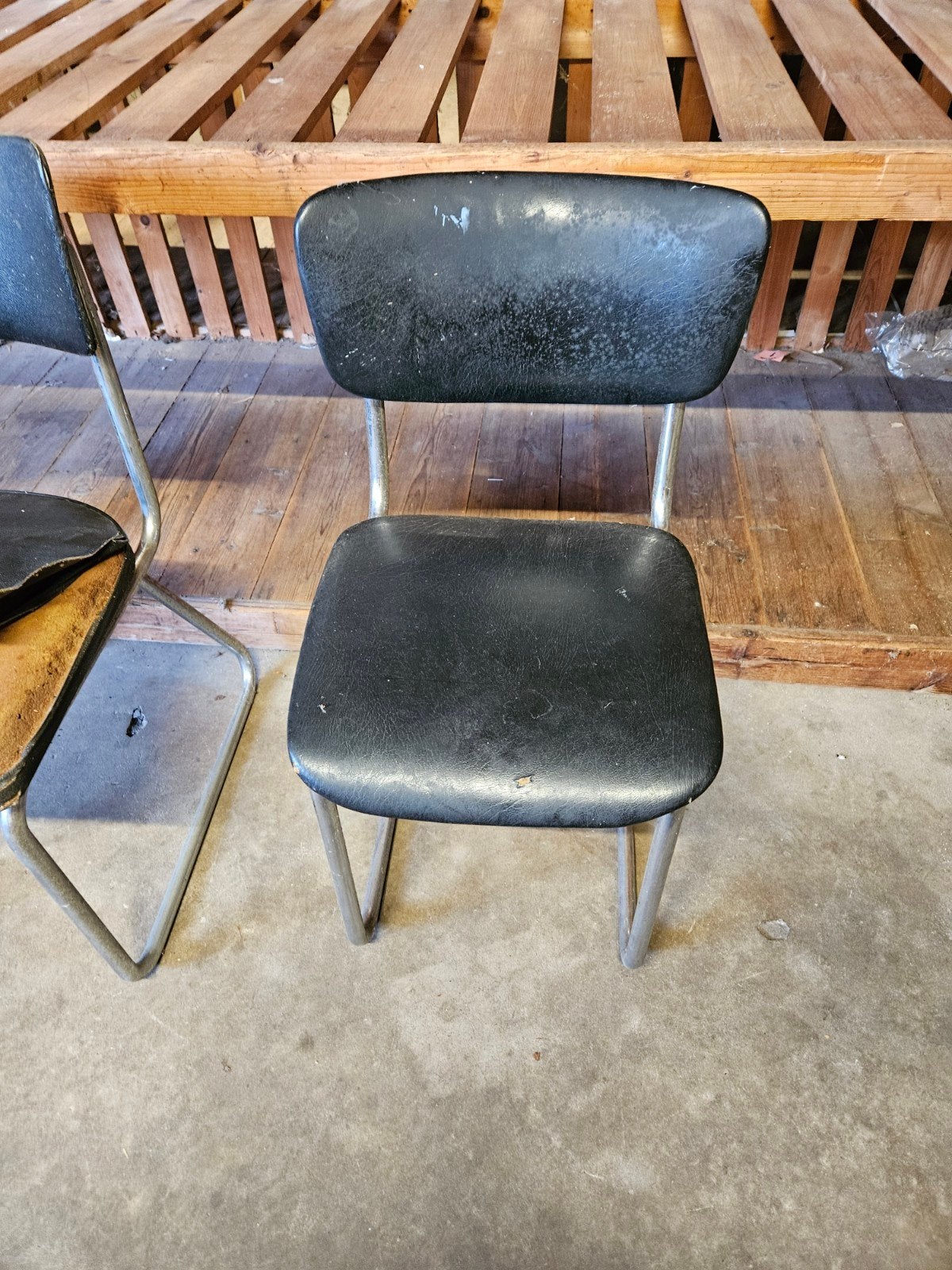 3 Oude buisframe stoeltjes - opknappers, Ophalen