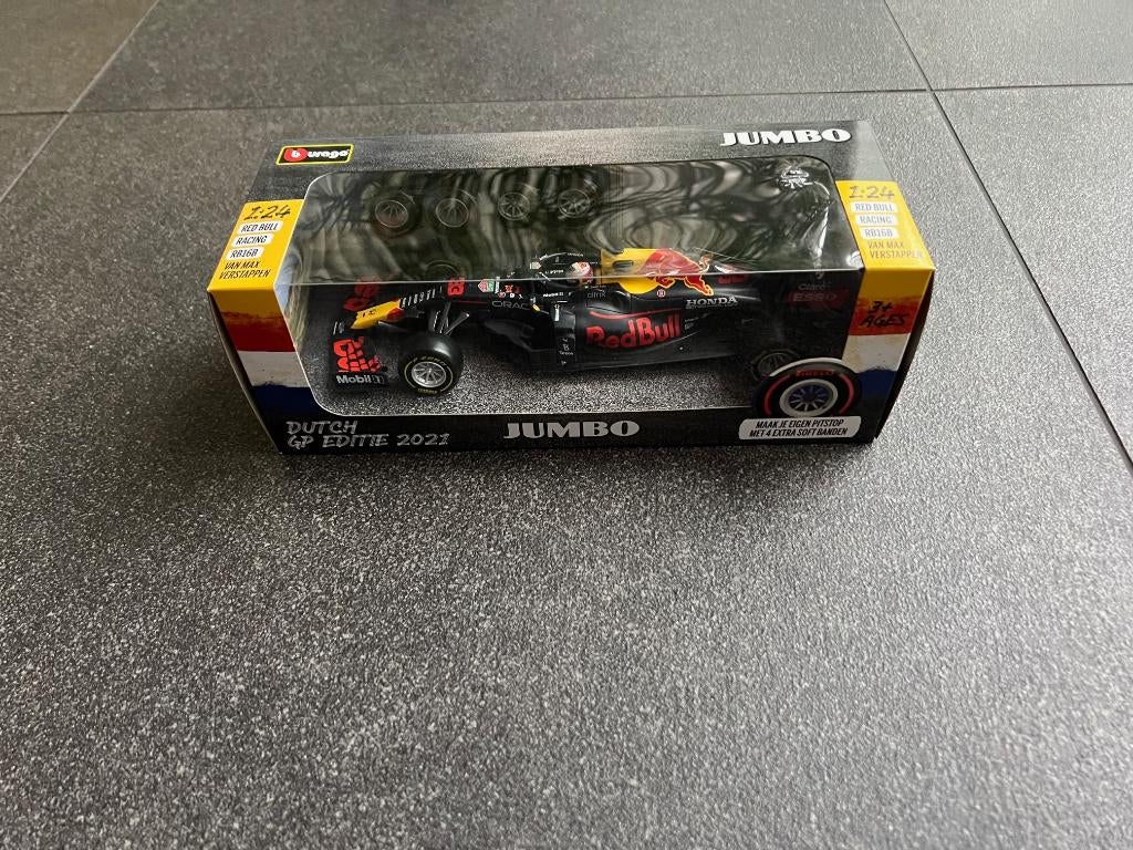 Max Verstappen 2021 raceauto auto 1:24 Jumbo, Ophalen, Nieuw, Bburago