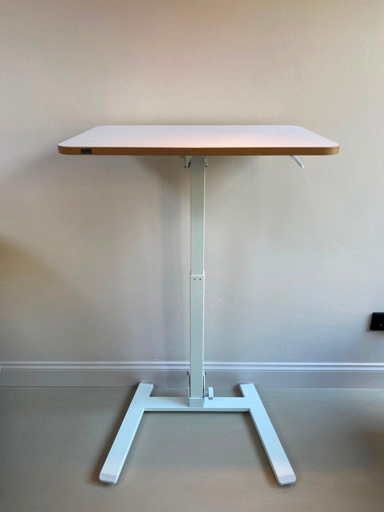 Als nieuw: Leitz Ergo compact inklapbaar zit-sta bureau, Ophalen, Zit-sta bureau, In hoogte verstelbaar, 65 cm