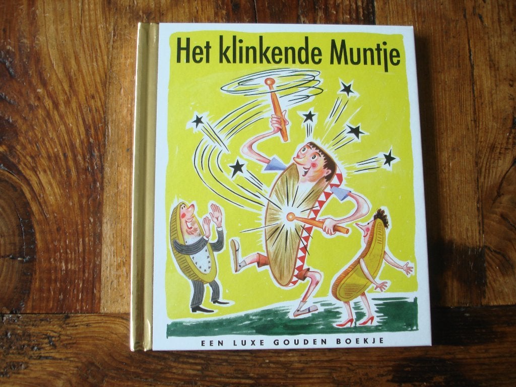 kleuter.07(586) het klinkende muntje . luxe gouden boekje., Ophalen of Verzenden, Zo goed als nieuw, Fictie algemeen, Gouden boekje