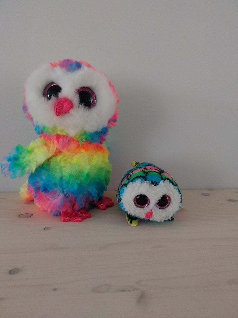 Ty Beanie Owen en Ty Teeny Hootie Owl / uil, Kinderen en Baby's, Speelgoed | Knuffels en Pluche, Overige karakters, Overige typen