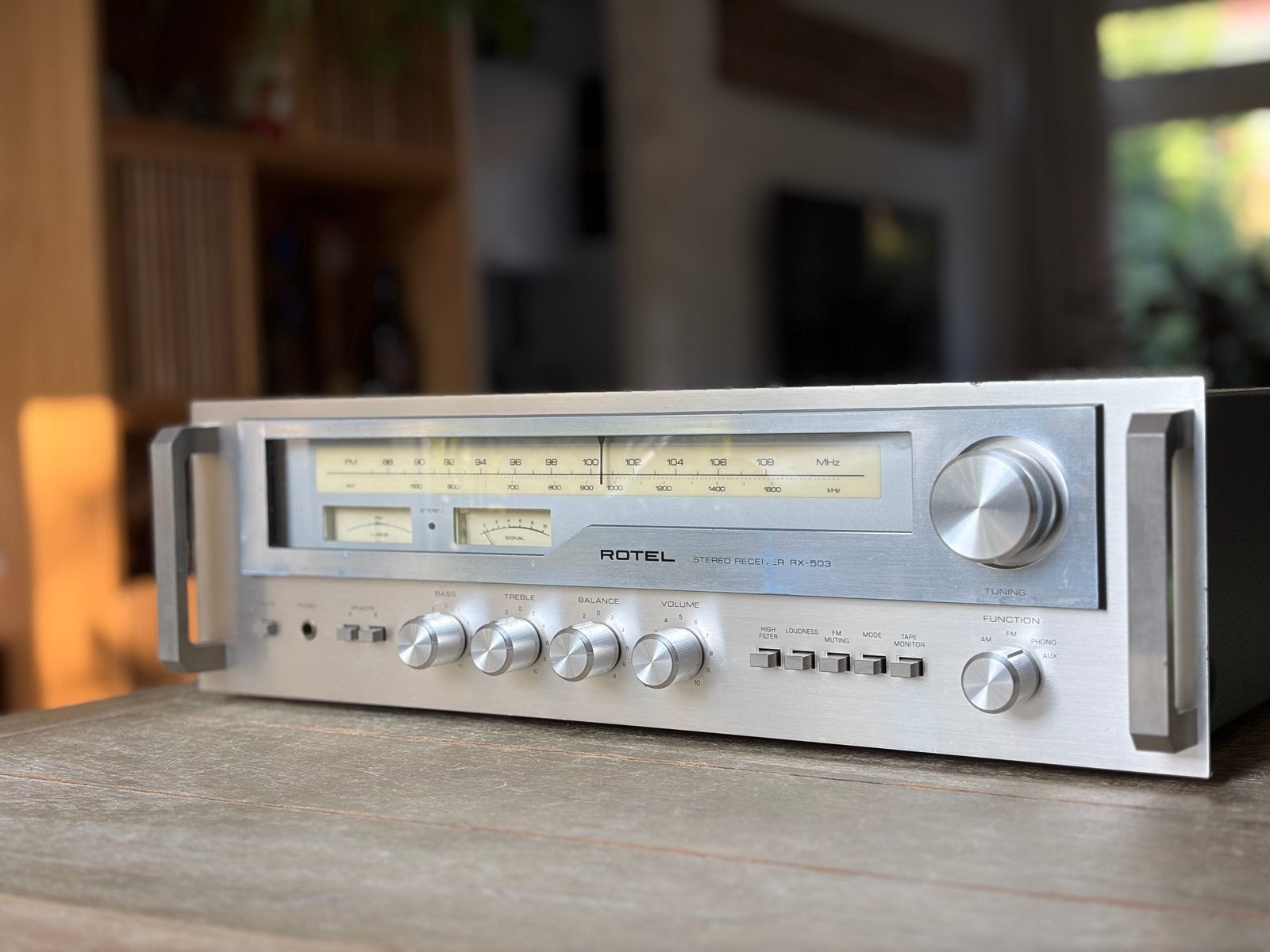 Vintage Rotel RX-503 stereo receiver uit 1977, Ophalen of Verzenden, Gebruikt, Minder dan 60 watt, Overige merken