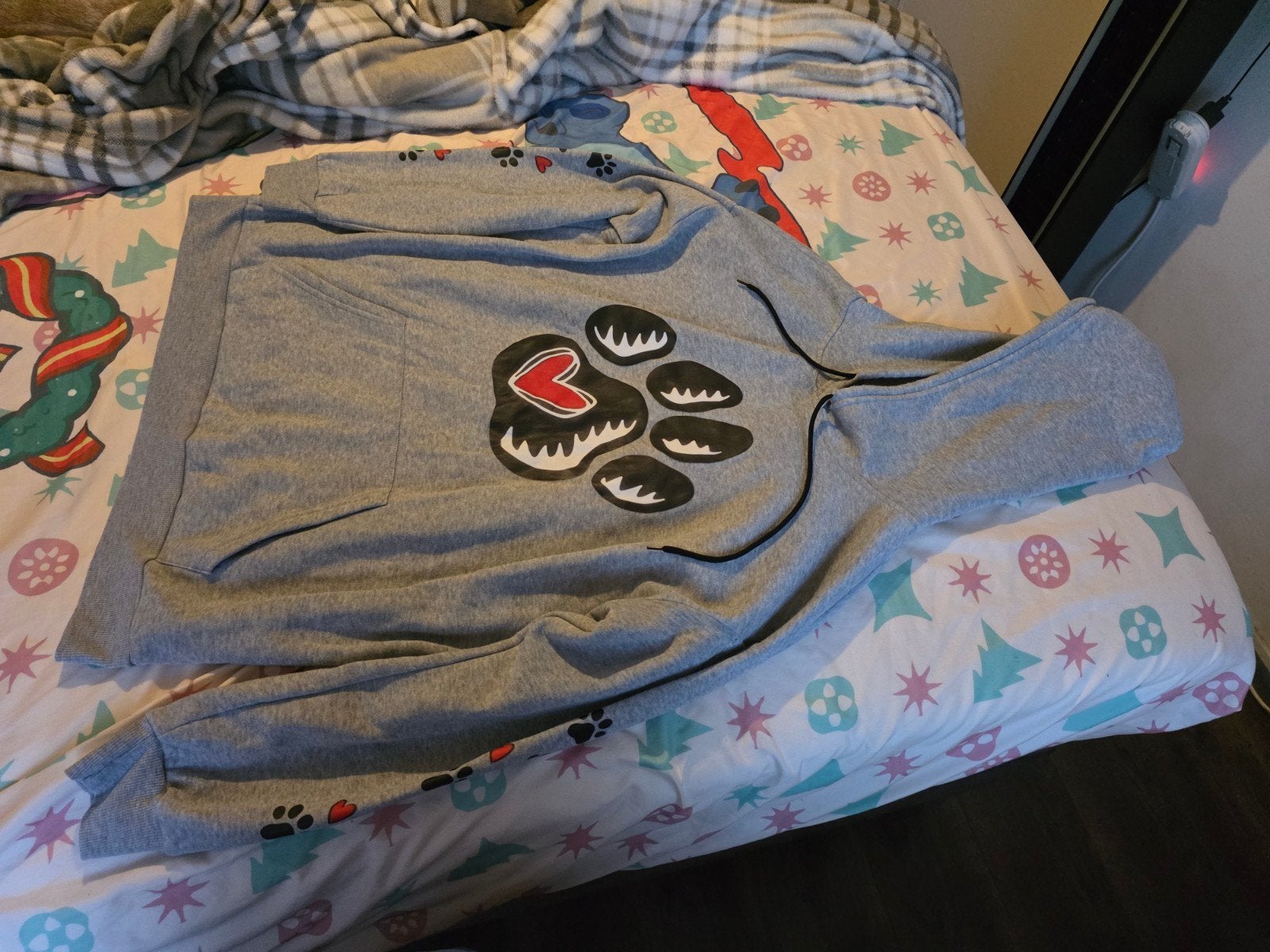 Leuke grijze hoodie met print - Shein Curve 1XL, Maat 46/48 (XL) of groter, Ophalen of Verzenden, Shein Curve, Grijs