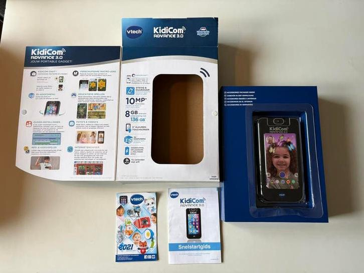 Vtech KidiCom Advanced 3.0, Spelcomputers en Games, Spelcomputers | Nintendo 2DS en 3DS, Zo goed als nieuw, Blauw, Ophalen