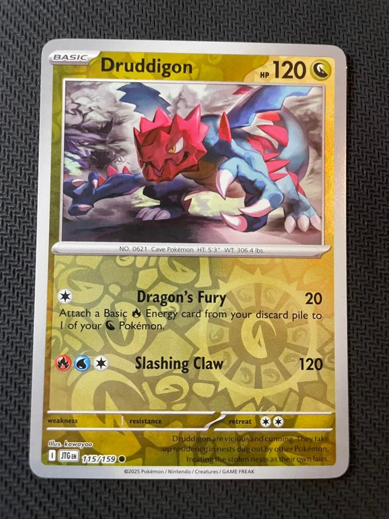 Druddigon 115/159 Reverse Holo Journey Together Packfresh, Verzenden, Zo goed als nieuw