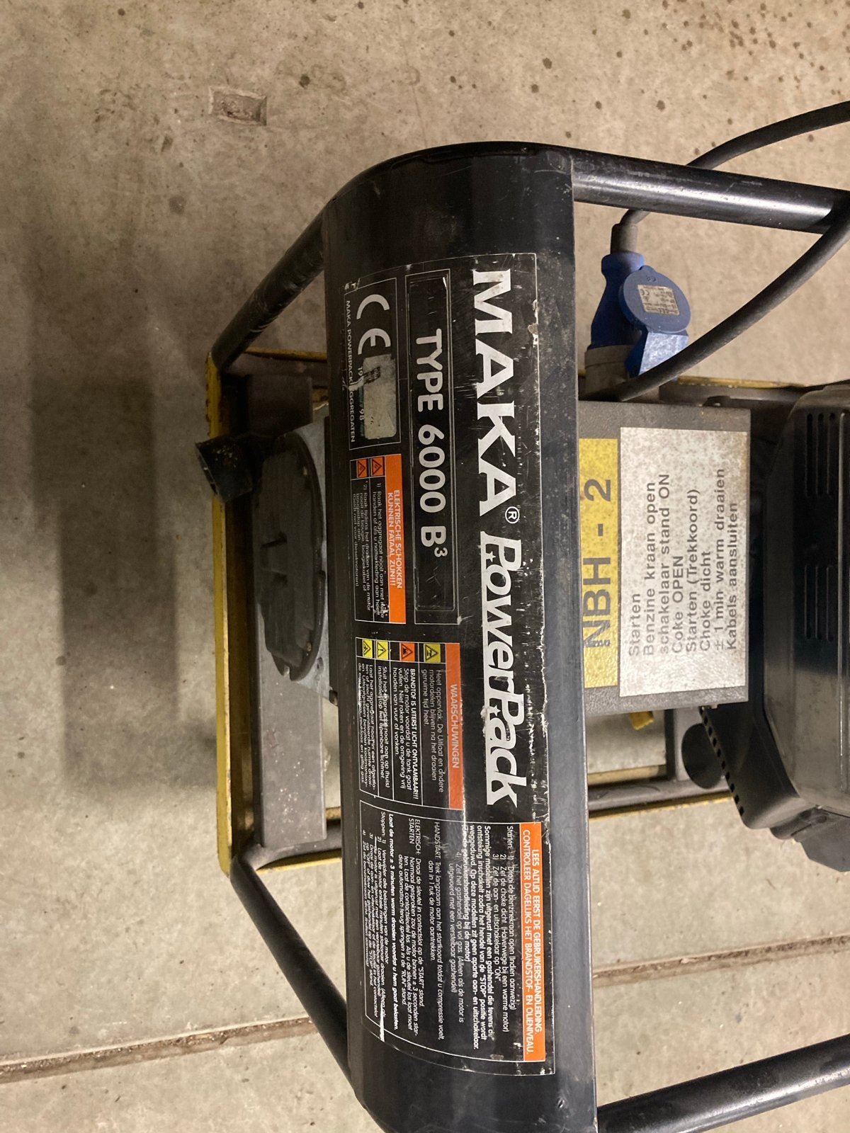 Maka PowerPack Type 6000 B3 Benzine Aggregaat, Ophalen, Gebruikt