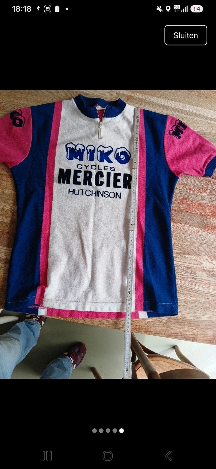 Vintage Miko Mercier wielershirt - Origineel 77/78, Fietsen en Brommers, Gebruikt, Miko Mercier, Heren, Ophalen of Verzenden