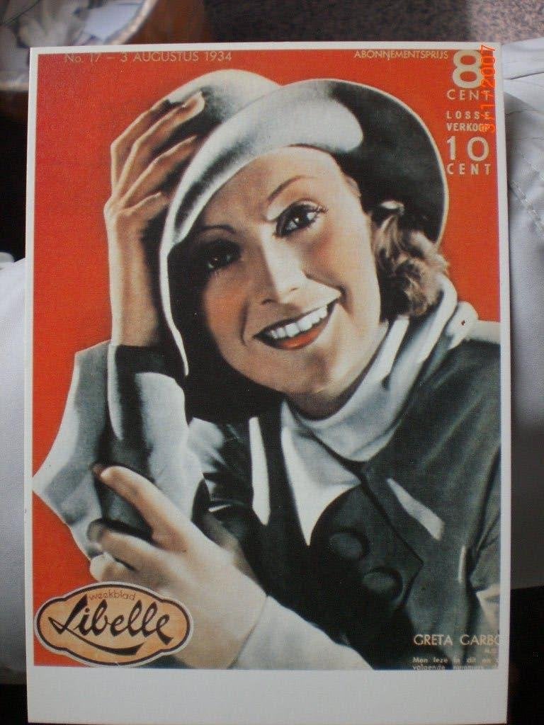 kaart Greta Garbo 2, Ophalen of Verzenden, 1980 tot heden, Ongelopen, Sterren en Beroemdheden