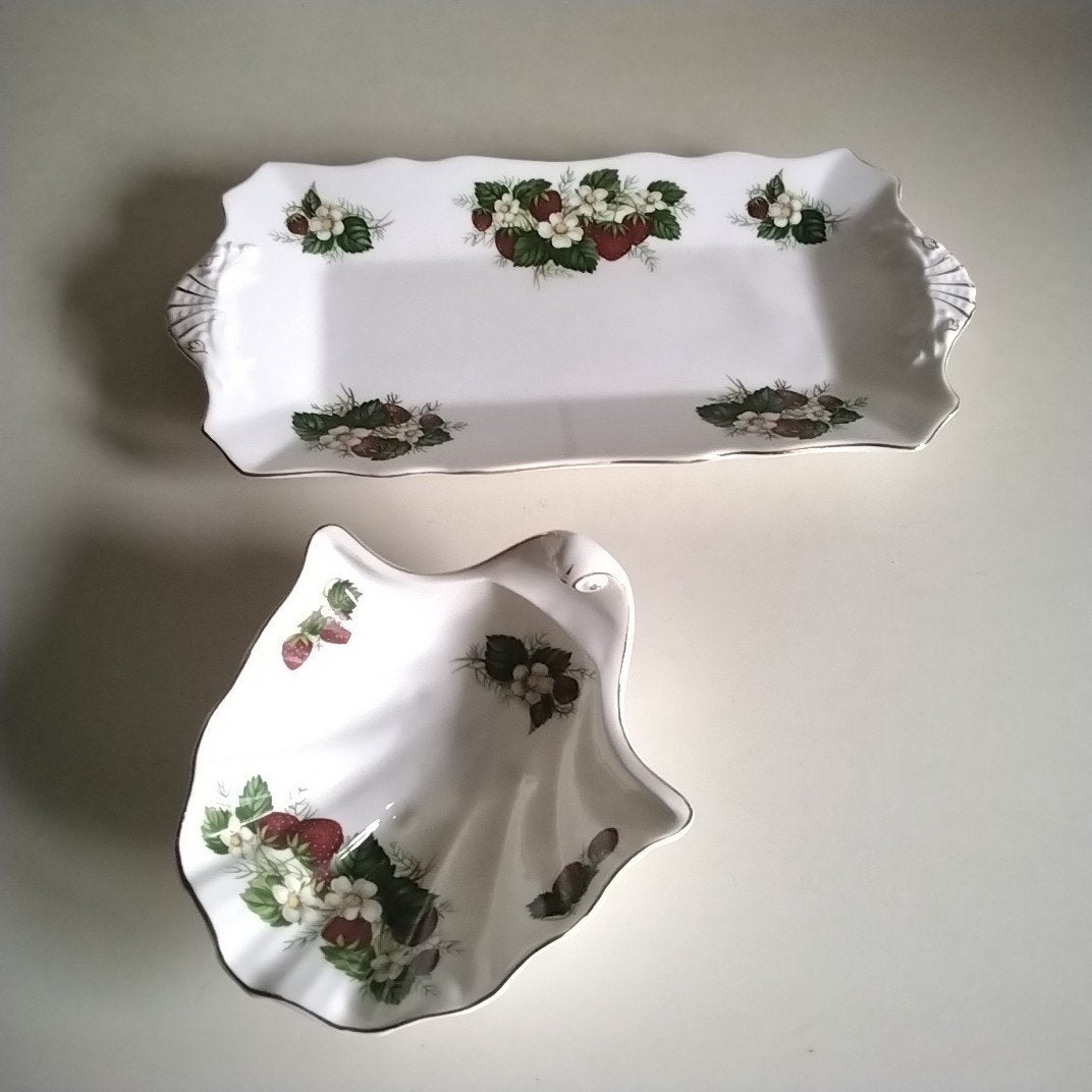 Royal worchester spode  bonbonschaaltje en cakeschaal, Ophalen of Verzenden, Overige stijlen