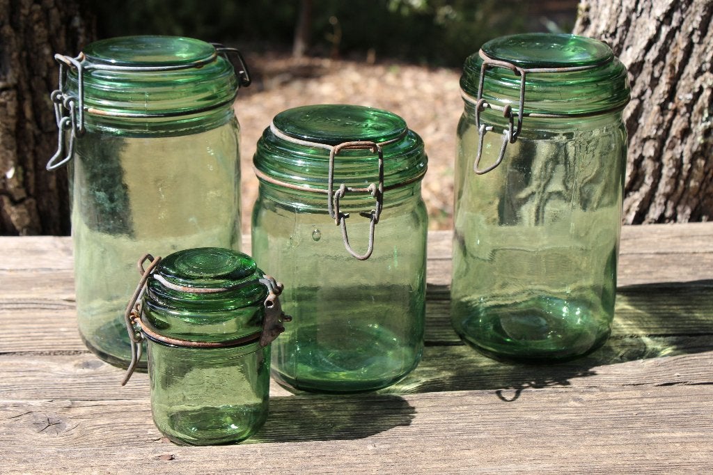 Brocante - Serie oude weckpotten!, Huis en Inrichting, Keuken | Potten en Pannen, Gebruikt, Met deksel, Pot, Bus of Blik, Ophalen of Verzenden