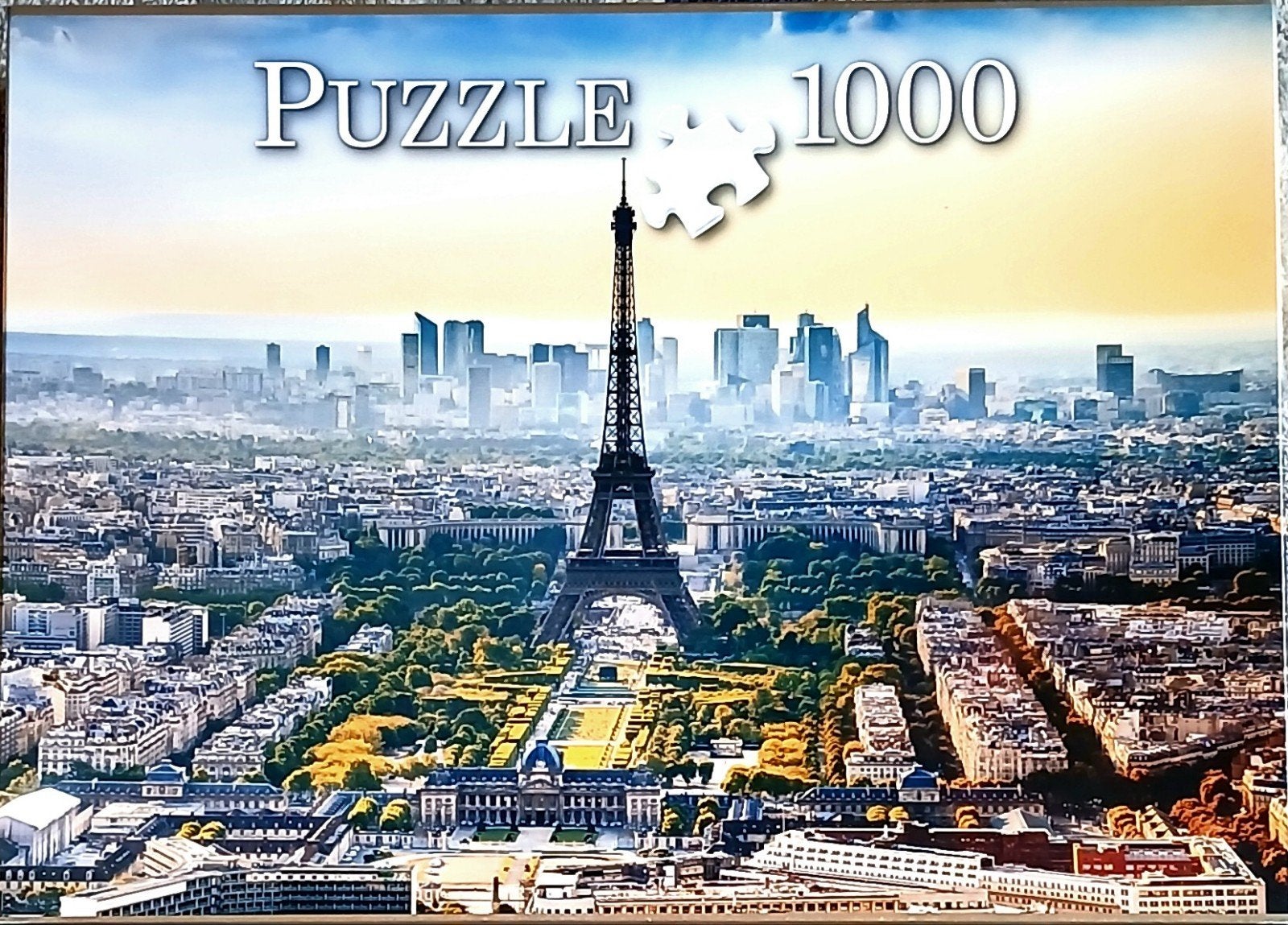 Puzzel Eiffeltoren Parijs 1000 stukjes, Hobby en Vrije tijd, Denksport en Puzzels, Ophalen, 500 t/m 1500 stukjes, Gebruikt, Legpuzzel