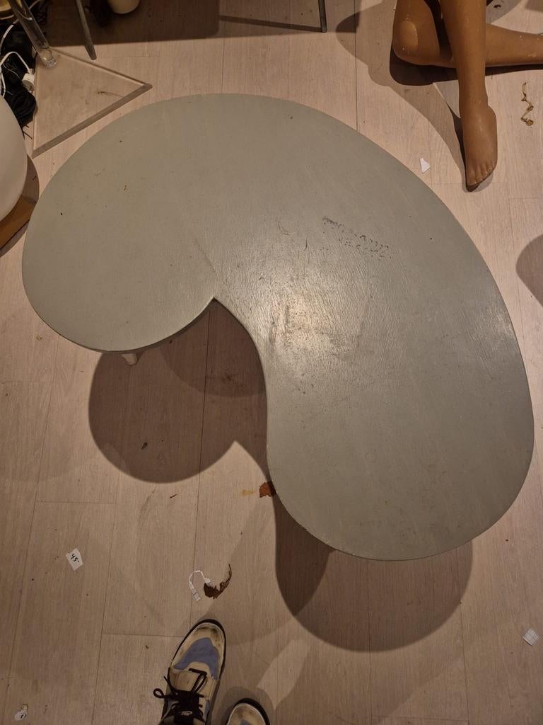 Vintage Jaren '50 Nier-vorm Bijzettafel - Mid Century Modern, Minder dan 55 cm, Gebruikt, Mid Century Modern, Vintage, Jaren '50