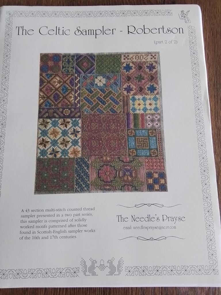 Borduurpatroon the celtic sampler Robertson, Ophalen of Verzenden, Zo goed als nieuw, Handborduren, Patroon