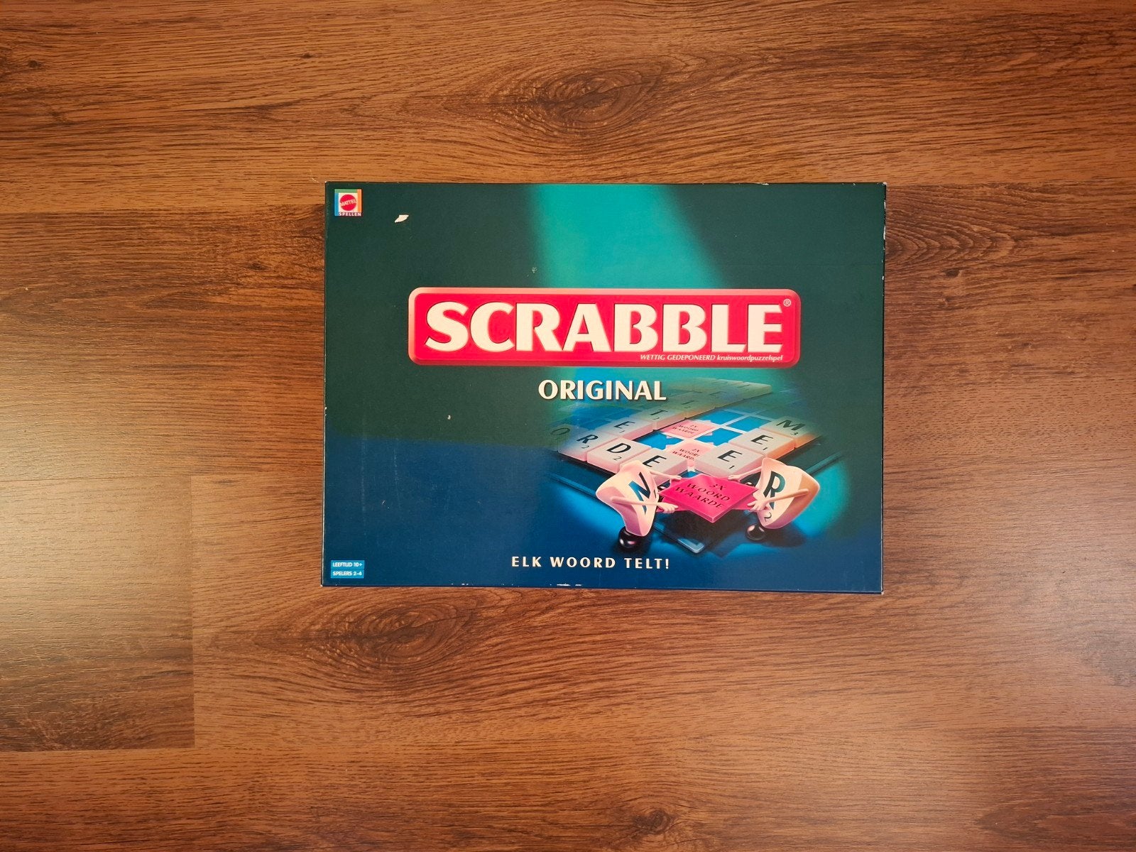 Scrabble Original bordspel editie 1999, Hobby en Vrije tijd, Een of twee spelers, Ophalen of Verzenden, Gebruikt, Mattel