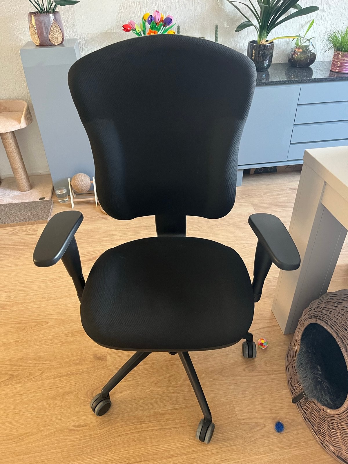 Zwarte Bureaustoel - Ergonomisch en Comfortabel, Ophalen, Gebruikt, Zwart, Bureaustoel
