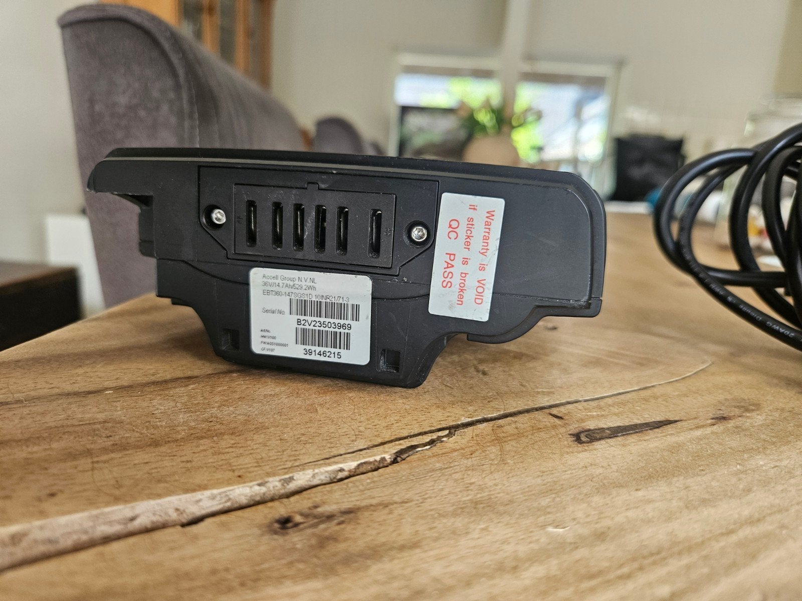 Phylion E-bike acculader (zie sticker voor details), Ophalen