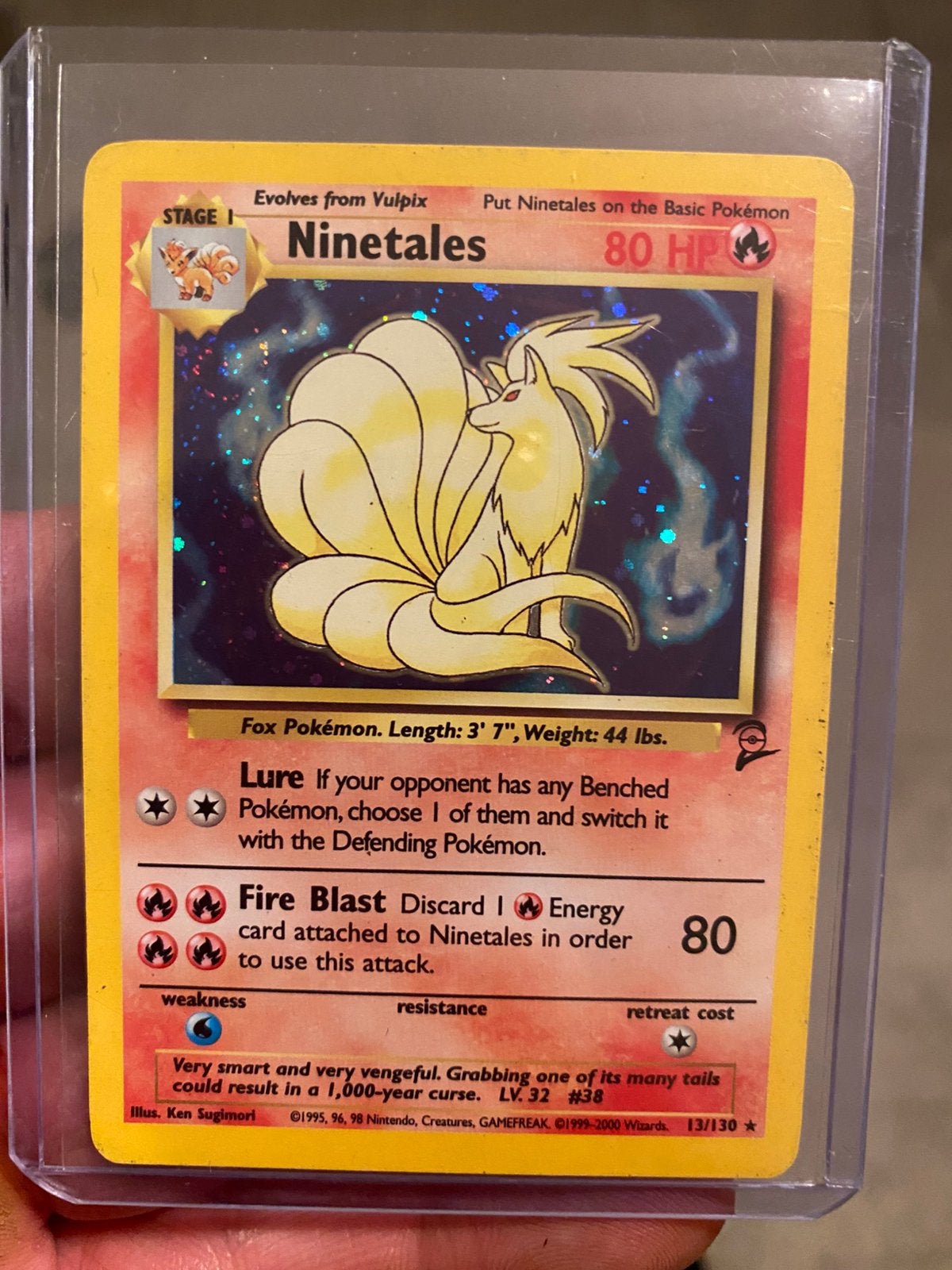 Holo Ninetales kaart vintage, Verzenden, Zo goed als nieuw