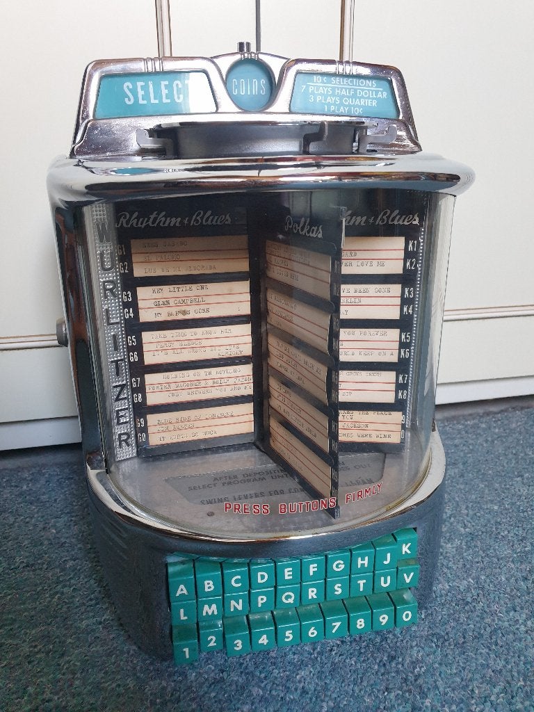 Wurlitzer 5250 Wallbox 200 Selections Originele staat., Ophalen, Gebruikt, 1950 tot 1960, Wurlitzer