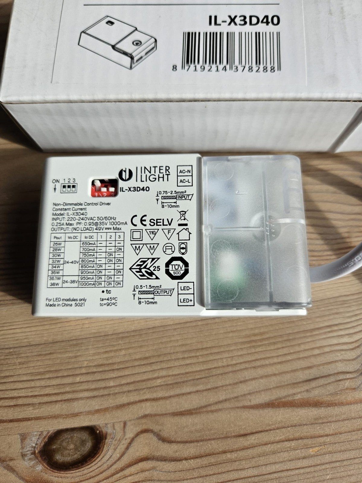 Universele LED driver, instelbaar 650-1000mA / 26-38W, Ophalen of Verzenden, Nieuw