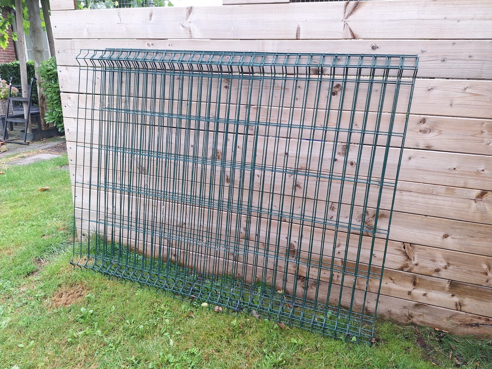 Zgan gaaspanelen groen voor hekwerk, Tuin en Terras, Tuinhekken en Hekwerk, Ophalen, Gebruikt, IJzer, Overige typen
