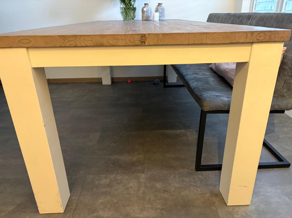 Nette eettafel en salontafel van pronto meubelen evt tv-kast, Huis en Inrichting, Gebruikt, 200 cm of meer, Rechthoekig, 50 tot 100 cm